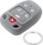 Picture of iSaddle for Honda 6 Buttons Key Fob Silicone Case - Keyless Entry Remote Control Car Key Fob Protector Cover for Honda Odyssey 2011 2012 2013 2014 EX EX-L LX SE Touring Elite EXL N5F-A04TAA (Gray)