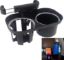 Picture of iSaddle Car Headrest Cup Holder Seat Back Organizer - Automotive Interior Accessories Universal Car Backseat Snack Tray Dual Cup Holder Holds Pocket Food Drink Soda Coffee Beverage Water Bottle