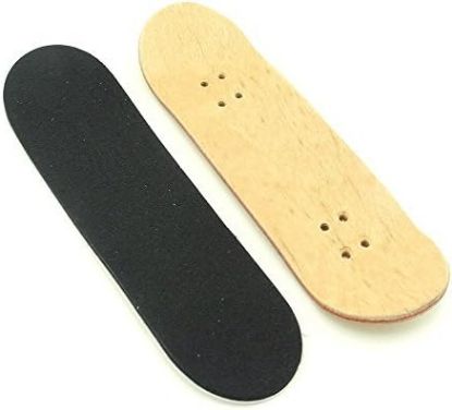 Picture of iSaddle 5 Ply Maple Wooden Unfinished Finger Skateboard Deck with Grip Tape (29mm Extreme Shape)