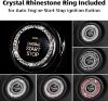 Picture of iSaddle Handmade Crystal Bling Car Tire Valve Stem Cap for Women's Auto Exterior Accessories & Rhinestone Ring for Engine Ignition - Auto Tyre Air Stems Dust Cover Fits All Vehicles (4PCS Colorful)