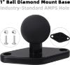 Picture of iSaddle 1" Ball SCT X4 SF4 Diamond Base Mount Holder - Aluminum Alloy Industry-Standard AMPS Hole Cobb AccessPORT V3 Holder for Bama SCT X3 Edge Products Insight CT CTS CTS2 CTS3 CTS2 CTS3 Mustang WRX